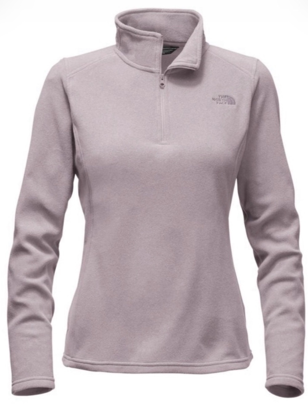 The North Face Women's Light Lavender Fleece Lined Quarter Zip Fleece Jacket